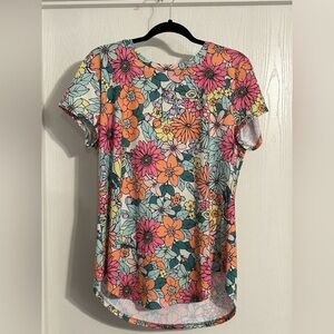 BomBom Womens floral poly spandex top XL